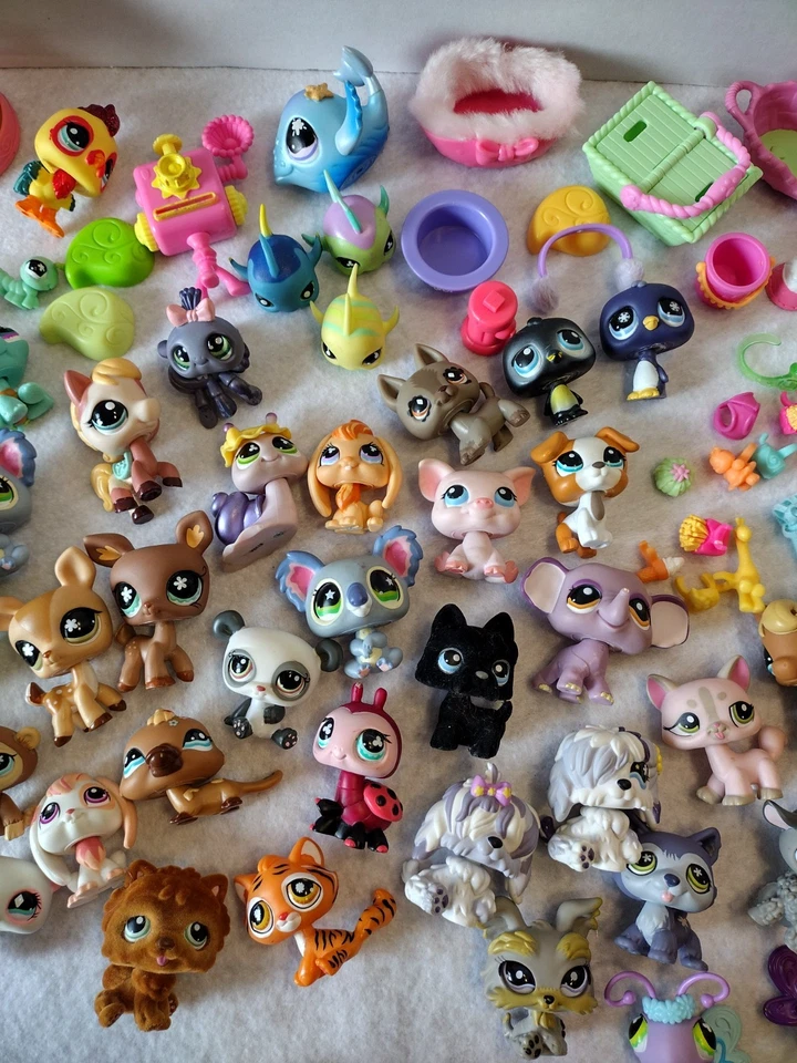 Littlest Pet Shop LPS Lote de 56 Perros Gatos Más Otros Animales Accesorios Hasbro Foto 2 de 4