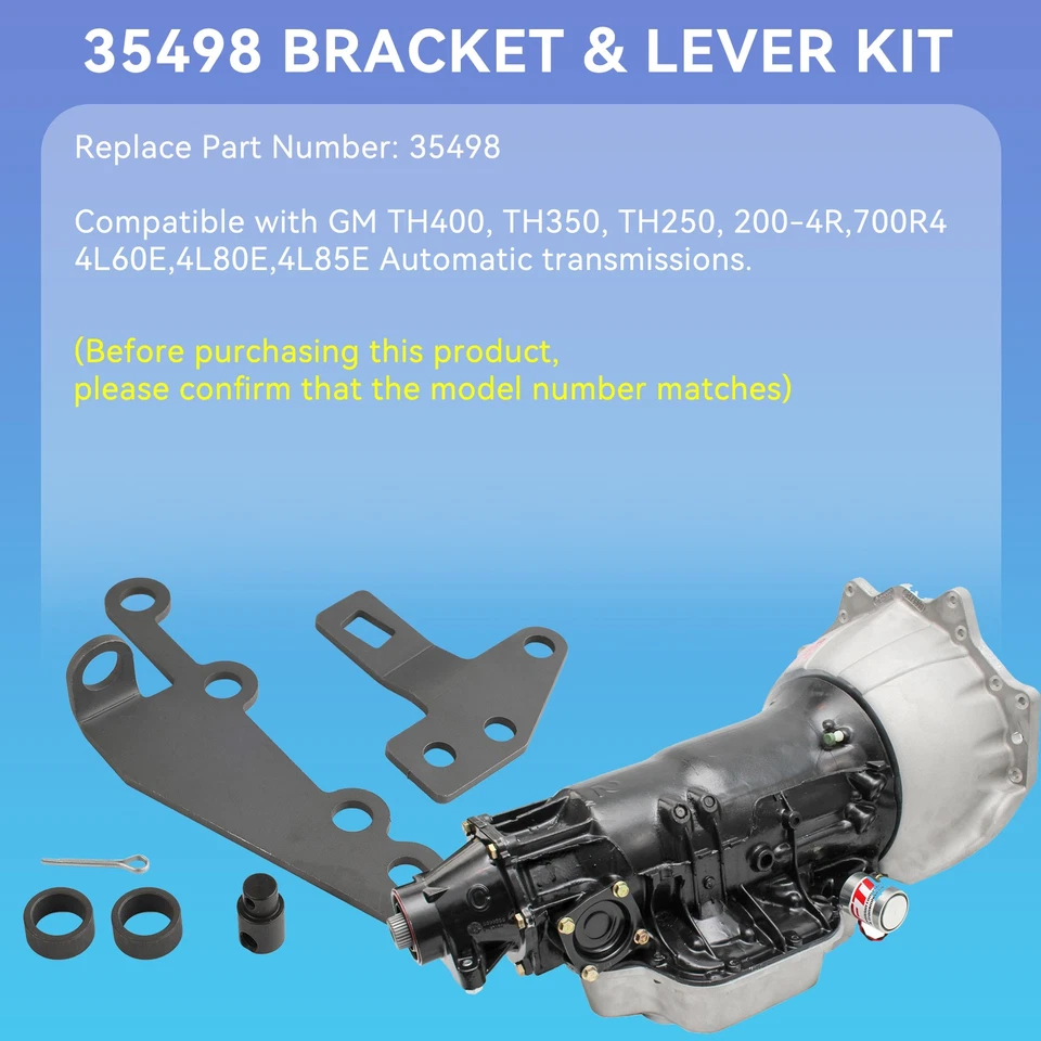 Bracket & Shift Lever Cable Kit Fit For GM TH400 TH350 TH250 200-4R 700R4 35498 Foto 4 de 4