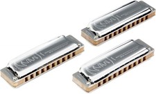 Suzuki M-20 Manji 10-hole Diatonic Harmonicas - 3-piece Set