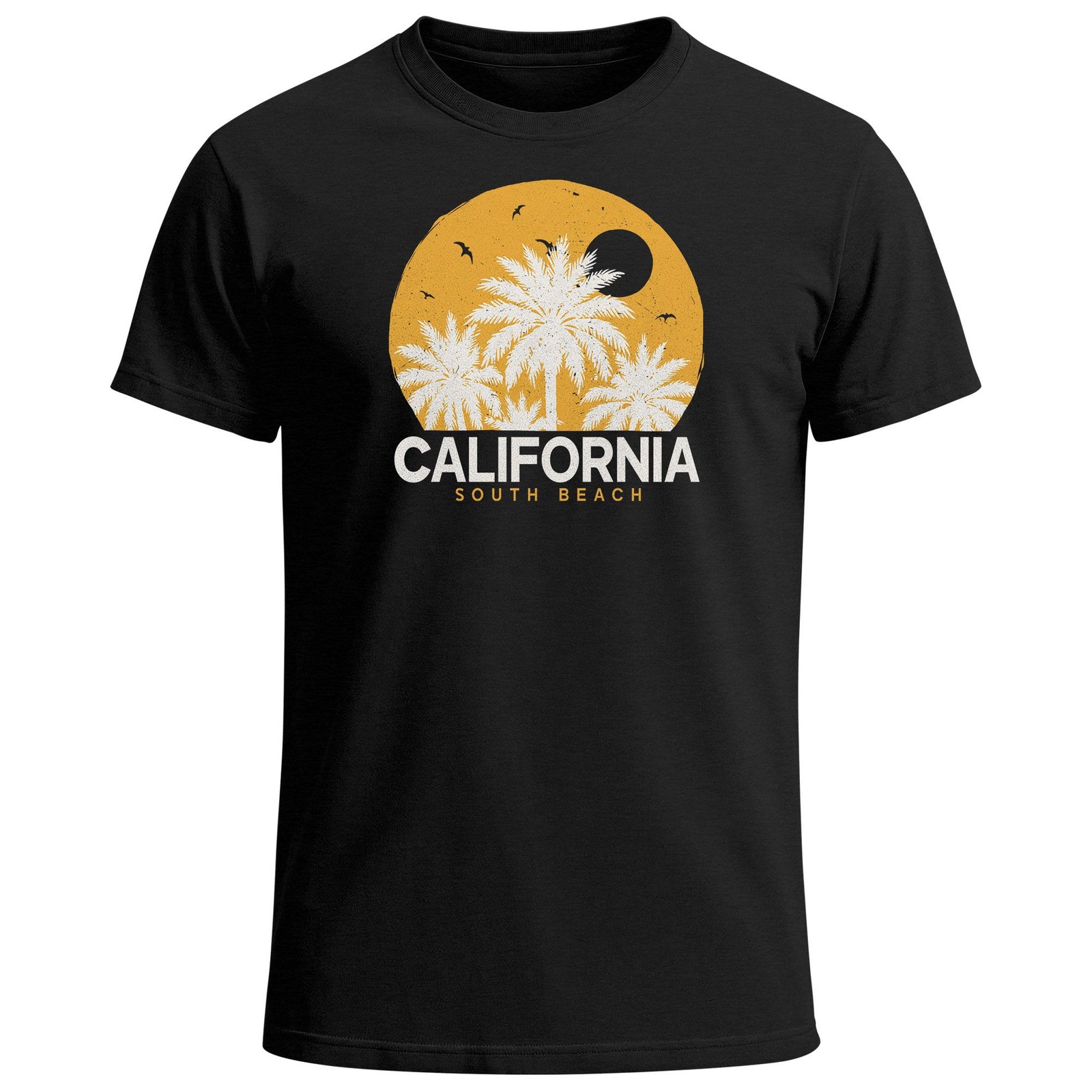 Herren T-Shirt California Printshirt Sommer Grafikshirt mit Palmen Print 4090₽