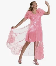 Wicked Glinda Costume Womens XL 16/18 Pink Deluxe Disguise Wizard Oz Ruffle