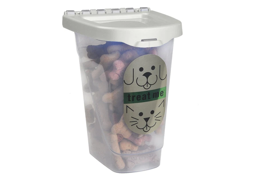 Contenedor de almacenamiento de golosinas para mascotas Van Ness Pets Treat Me de 2 libras plástico sin BPA Foto 2 de 4