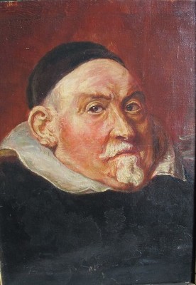 Antikes Portrait Gemälde nach Anthony van Dyck 	'' Porträt eines Richters ''