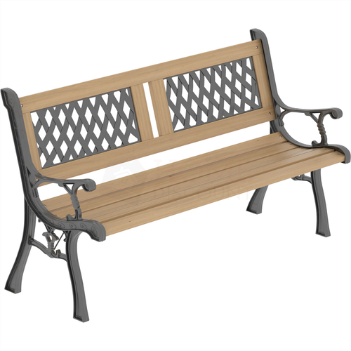 Gartenbank Twin Cross 3 Sitzer Holz Outdoor Terrasse Park Sitzmöbel - Bild 12 von 12