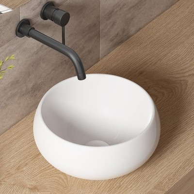 Extra Small Bathroom Sink Above Counter, 12 Inch Round Bathroom Vessel Sink, ...