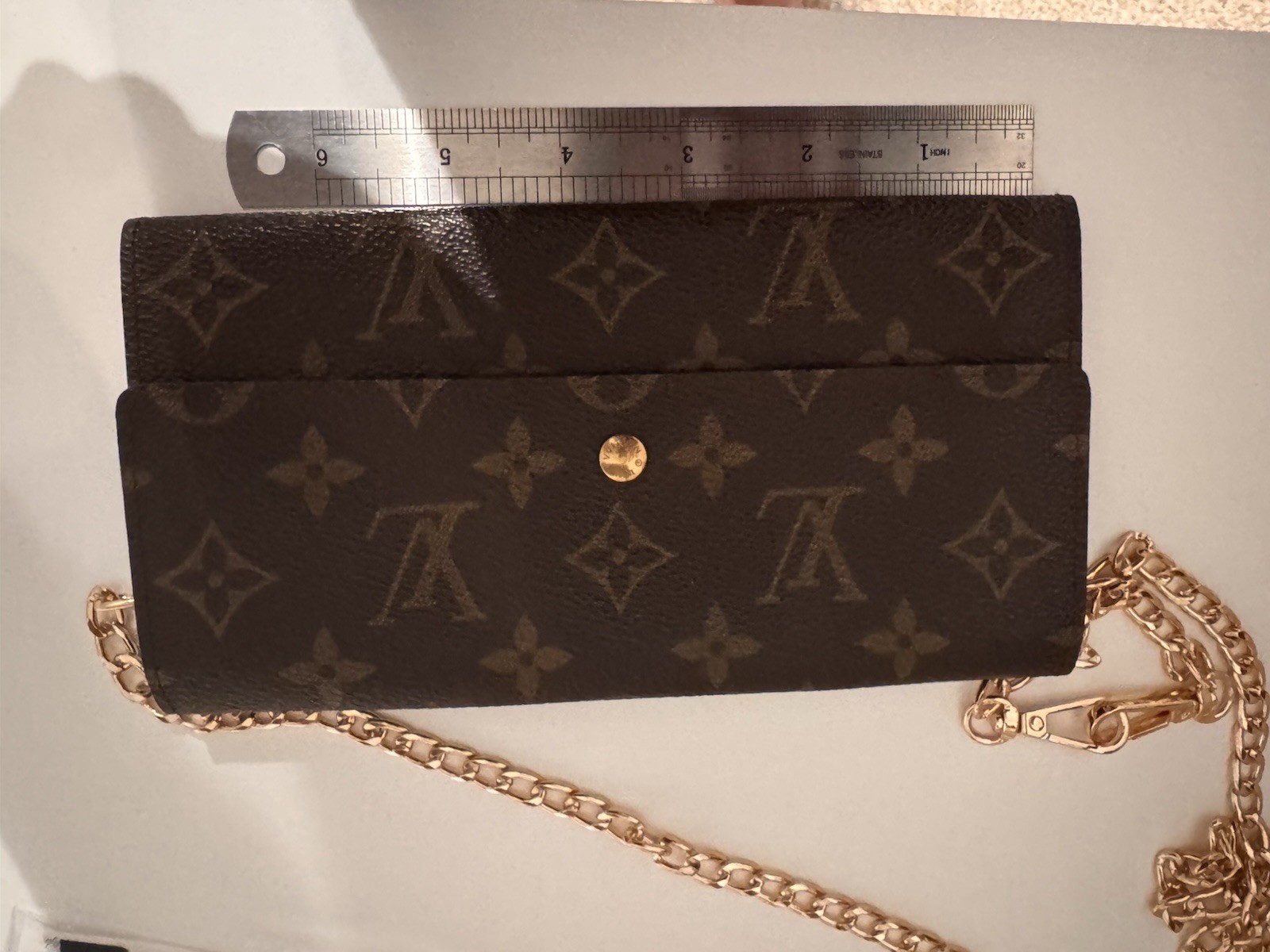 Authentic Louis VuittonMonogram Leather Brown wal… - image 2