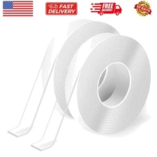 2 Tomes, 3 m, Super Strong Double Sided Nano Tape Removable, Reusable, Washable