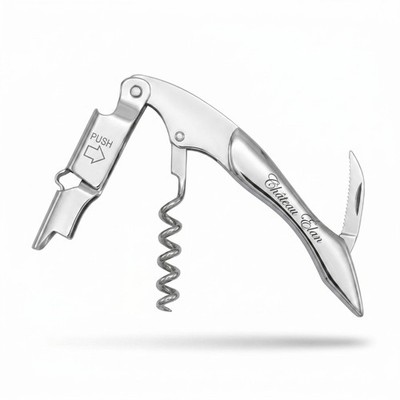 Premium Waiter Corkscrew with Personal Engraving - Cork Opener