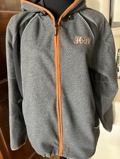 Harley Davison nwot 1W grey, black,orange hoodie jacket poly,mesh lined, pockets