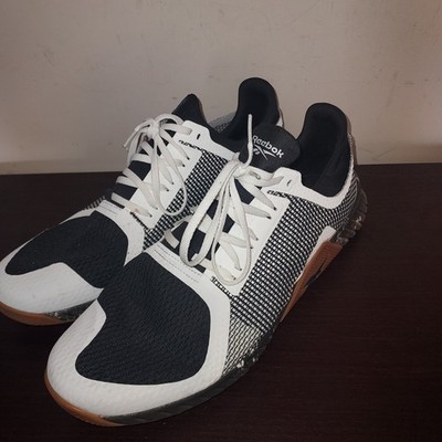 Reebok Men's Training Sneakers 14M Flashfilm Lace Up Athletic Black Chalk Gum