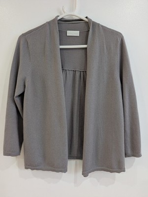 The White Company Strickjacke Größe M Merinowollmischung - beige 3/4 Arm