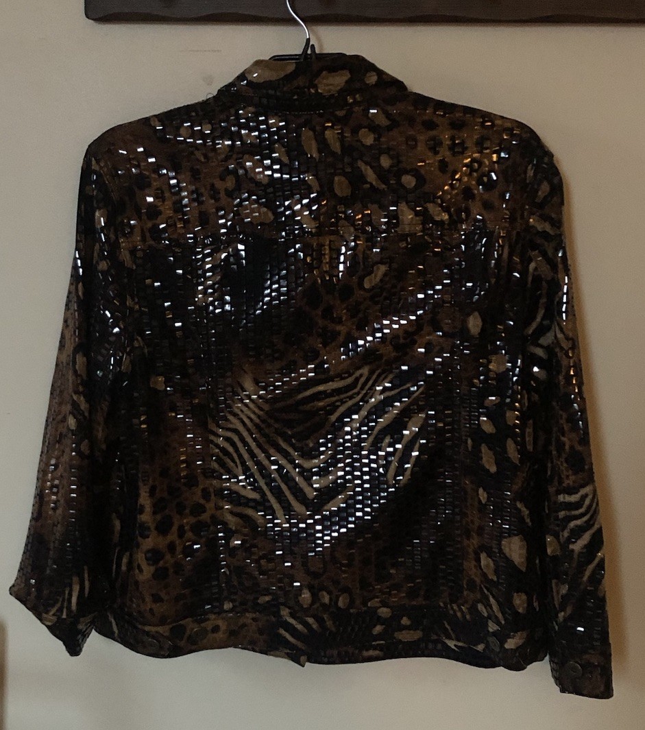 Ruby Rd 16 Animal Print Button Up Jacket Shacket … - image 3