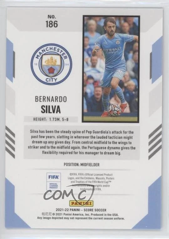 2021-22 Panini Score FIFA Orange Lava /99 Bernardo Silva #186 - Image 2 of 2