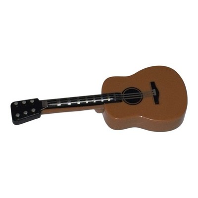 LEGO 25975pb01 Musical Medium Nougat ACOUSTIC GUITAR Black Neck Silver Strings