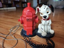 Vintage Brooktel 101 Disney Dalmatians Corded Telephone Red Fire Hydrant