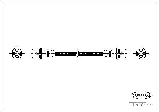 Corteco Bremsschlauch Hinterachse FüR Subaru-image