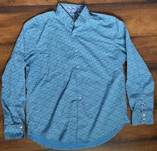 Robert Graham Classic Fit Long Sleeve Ring Pattern Flip Cuff XL Button Up Shirt