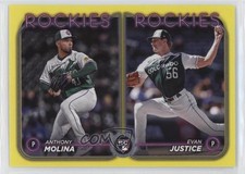 2024 Topps Update Rookie Combo Yellow Evan Justice Anthony Molina #US270 1bg0