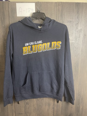 #ad University of Wisconsin Eau Claire Blugolds Sweatshirt Hoodie Adult Large Blue $35.99