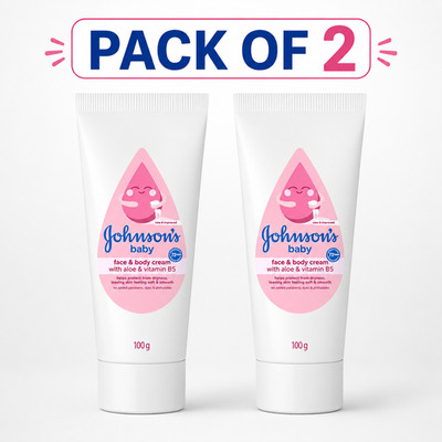 Johnson's Baby Cream for Summer Moisturizing Skin Care 100g Pack of 2