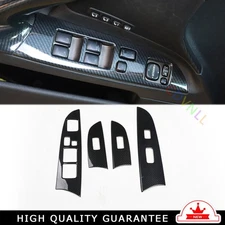 Inner Glass Window Lifting Switch Panel Trim For Lexus IS 06-11 ABS Carbon Fiber