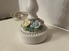 2 Vintage 1950s? Capodimonte Style Porcelain Table Lamps Floral Italy  22-7/8” — photo 3