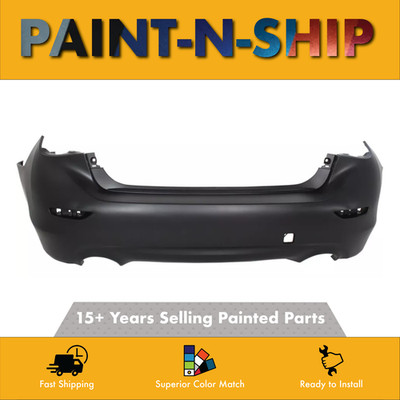 For 2014-2017 INFINITI Q50 Rear Bumper Cover w/o Sensor Painted to Match