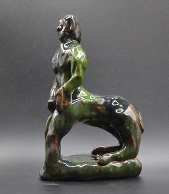 ''Centaur with Hammer'' - Experimenta Original Clay Sculpture. Hand made & glazed.