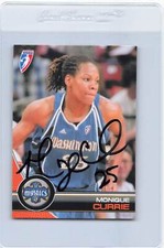 2008 Rittenhouse WNBA #33 Monique Currie Mystics Signed Auto *J9336