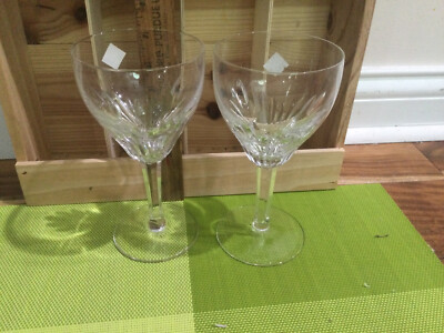 2 Royal Leerdam Crystal RUBATO Tall Sherbet/Champagne Glass    (plain foot)