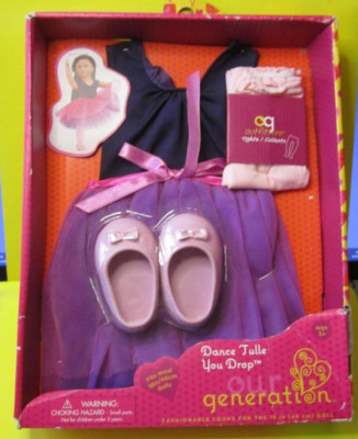 Our Generation 18'' Doll Dance Tulle You Drop Ballet Outfit Clothes & Accessories