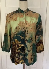Citron Santa Monica Women’s Size S Multicolor Silk Blouse Shirt