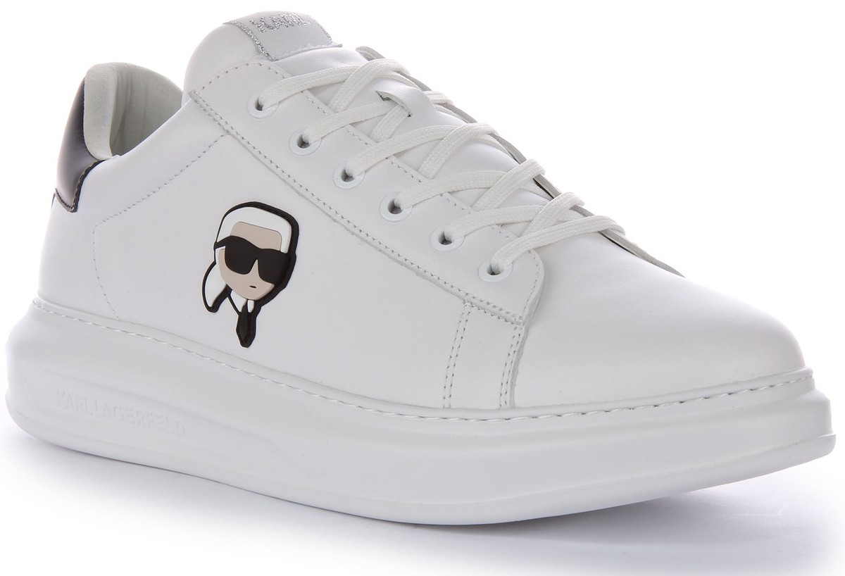 【KARL LAGERFELD】ローカットスニーカー Karl Lagerfeld Kapri Lo Mid Cut Low Mens Sneaker White Black
