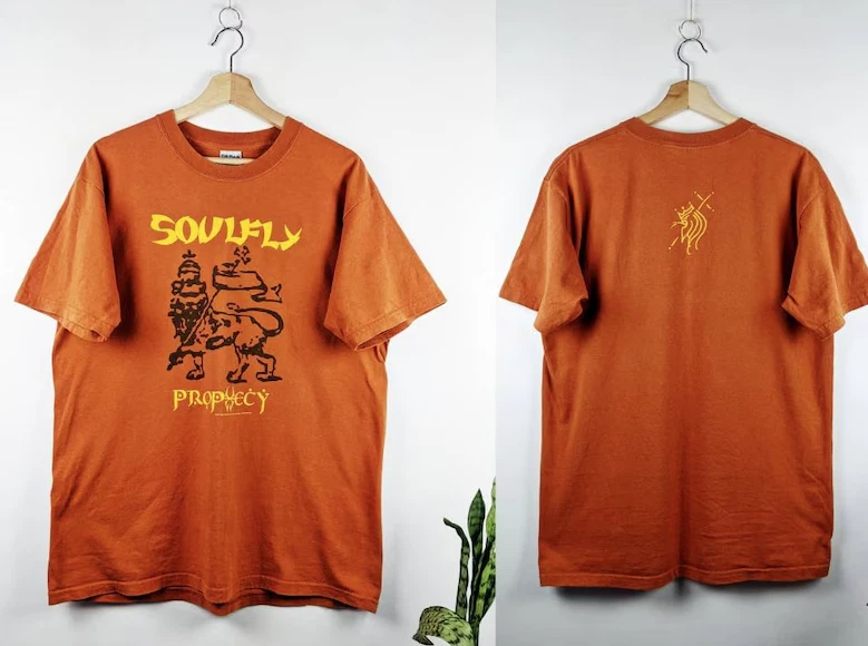 Soulfly Merch Prophecy 2004 Double Side T-shirt Sepultura Cavalera