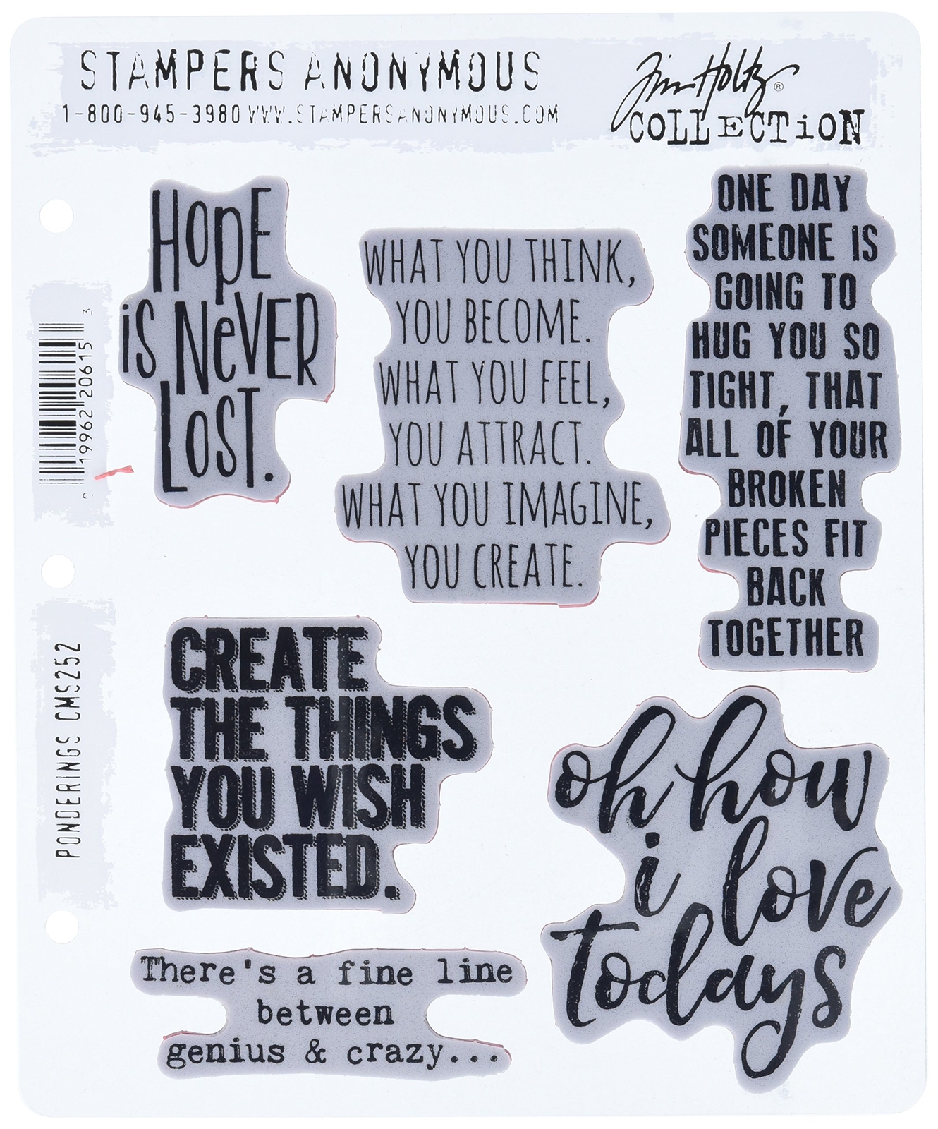 Stamp Set Stampes Anonymous Tim Holtz Faded Type Stamps Kids