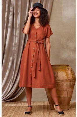 dress size for slim ladies Valencia Print Cotton Knit Palm Beach Shift Dress (Slim Fit) 5X / Multi