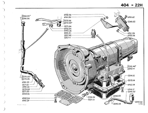 Siebdichtung / Ölfilter BVA ZF 3HP12 6-fach Peugeot 404 und 504 - Bild 2 von 2