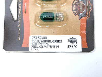 Harley-Davidson Green Instrument Gauge Bulbs Wedge Type 12V/.12A