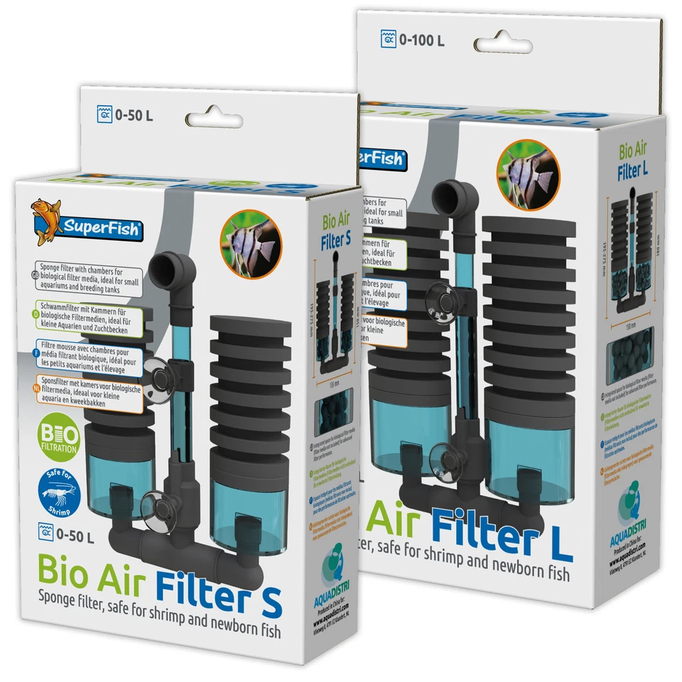 Superfish Bio Air Filter Sponge Safe for Baby Fish & Shrimp Aquarium Fish Tank