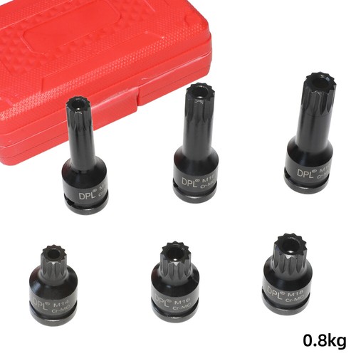 US 6pc 1/2" DR Impact Star Torx Bit Socket Set T55 T60 T70 T80 T90 T100 M14 - Picture 15 of 22