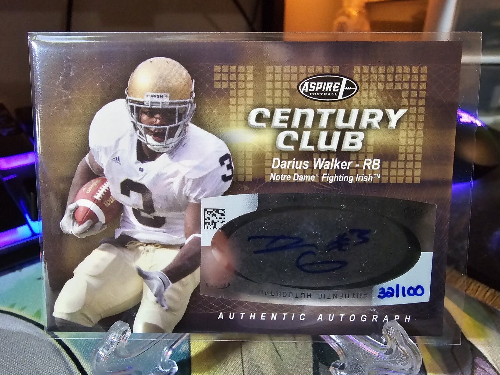 2007 SAGE Aspire Century Club Auto 32/100 Darius Walker #A-C17 Rookie Auto RC