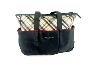 plaid diaper bag