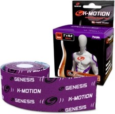 Genesis K-Motion Kinesiology Tape UNCUT 2" Wide x 16.4' Long  Purple  Copper