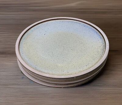 Stone Lain Salad Dessert Plate Set Of 4 Tina Stoneware Green & Beige Speckled 8 