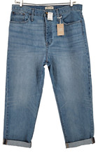 Madewell The Dad Jeans Womens 37X29  High Rise Cheeky Straight Leg Casual Blue