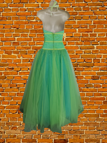 FLIRT MAGGIE SOTTERO UK 6 LIME GREEN SLEEVELESS BEADED BONED OCCASION PROM DRESS - Picture 4 of 6