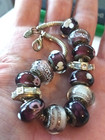 Rare vintage 82K Sweet elements chain bracelet + hand made European glass beads — photo 2