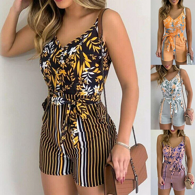 Vestidos Romper De Fiesta Cortos Elegantes Para Mujer Casuales Women Sin  mangas