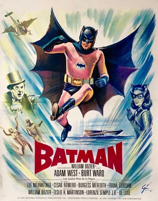 1966 Batman Movie Poster 11X17 Adam West Bruce Wayne DC Comics