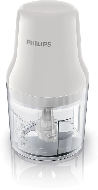 Trita Tutto Elettrico 0,7 Litri PHILIPS 450 Watt 2 Lame a Pressione Tritino, fotografia 3 di 10